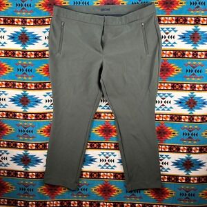 Worthington Ankle Pants Olive Green Zipper Pockets Career Size 18‎